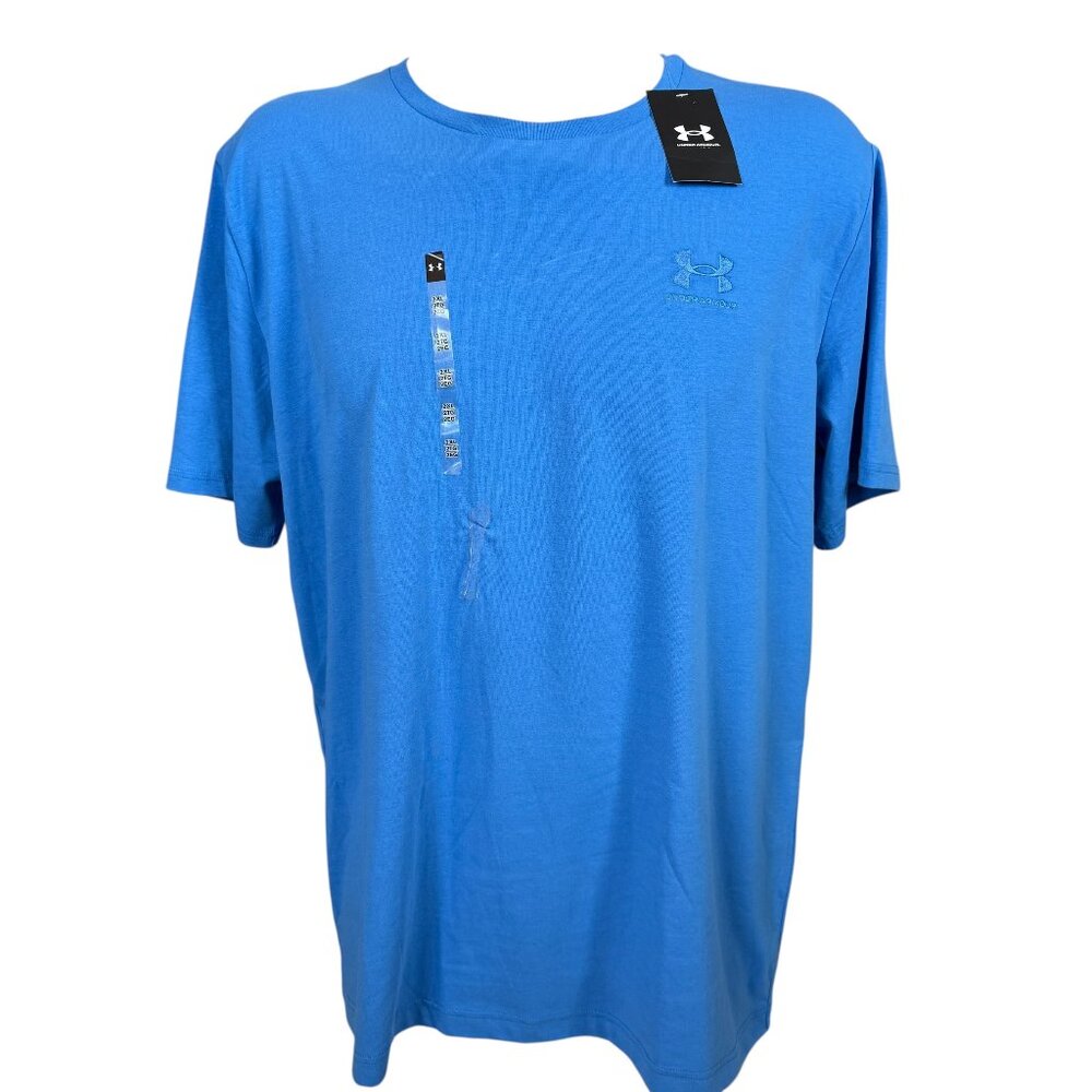 Under Armour men's blue short sleeve loose crewneck icon tee shirt 2XL